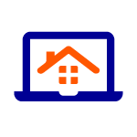 computer icon with home